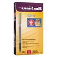 thumbnail image 1 of uni-ball 60026 Deluxe Stick Roller Ball Pen, Micro 0.5mm, Red Ink, Metallic Gray Barrel, Dozen, 1 of 4