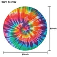 thumbnail image 6 of Colorful Rainbow Tie Dye Spiral Pattern Round Tablecloth 60"x60",Wrinkle Wipeable Table Cloth for Kitchen Dining Room Picnic Patio Party, 6 of 6