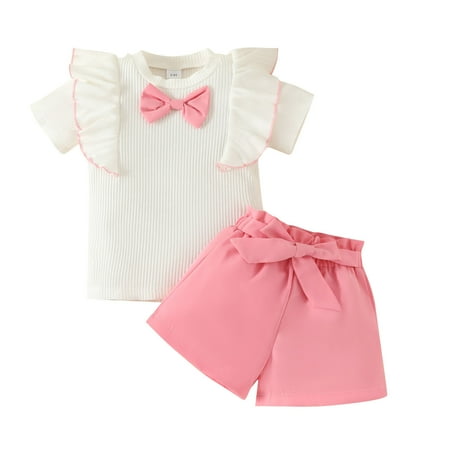 

Toddlers And Baby Girls Sets Clothing Cute Cartoon Graphic Printed Halter Neck Sleeveless Lace Camisole Tops And Denim Bell Bottoms Pants Outfits Cozy Leisure Comfy Streetwear Outfits