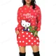 thumbnail image 3 of Nueva sudadera con capucha de dibujos animados de Anime HELLO KITTY divertida de primavera para mujer, sudadera con gráficos lindos de Anime, sudadera vintage ajustada con capucha para mujer, 3 of 5
