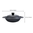 thumbnail image 2 of IBASETOY Iron Casserole Black Cast Iron Cooking Pot with Lid for Home Kitchen Use and Braised Dishes, 2 of 8