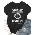 thumbnail image 3 of Women Christian T-Shirt Bible Verse and Cross Graphic Shirt Casual Crew Neck Top, 3 of 6