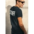 thumbnail image 2 of Men's Staff Short Sleeve T-Shirt BB, Chest Print, Black-White, 2X-Large, 2 of 3