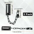 thumbnail image 3 of Uxcell 2-Pack Cerradura de Cadena para Puerta, Guardián de Seguridad Premium de Cadena de Puerta Cuadrada de Acero Laminado en Frío para Puerta Interior [Negro], 3 of 7