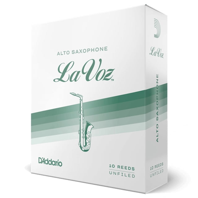 Cañas para saxofón alto D'Addario La Voz RJC10MD, tamaño mediano, paquete de 10