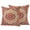 Orange Light Brown Light Beige, variant on 2 Pack Outdoor Waterproof Throw Pillow Covers,Abstract Bohemian Floral Decorative Square Pillow Case Patio Pillowcases for Chair Couch Sofa 16x16in