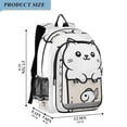 thumbnail image 2 of FORMRS Unisex School Backpack 17" Student Travel Bag with Laptop Compartment, Beige Chubby Cat, 2 of 7