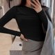 thumbnail image 5 of Mujeres Casual Cómodo Moda Pullover Manga Larga Cuello Redondo Soild Tops Pompotops FGAJ12351, 5 of 9