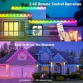 thumbnail image 2 of Outdoor Lights for House, Permanent Outdoor Lights, 50FT RGBIC Eaves Lights with App/Remote Control, IP67 Christmas Lights Outdoor Waterproof String Lights for Halloween Party House Roof Garden, 2 of 10