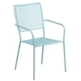 thumbnail image 4 of Bowery Hill 5 Piece 36" Square Steel Flower Print Patio Dining Set in Blue, 4 of 4