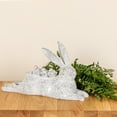 thumbnail image 3 of Creative Co-Op Decorative Resting Rabbit with Birds Figurine, Distressed White, 3 of 9