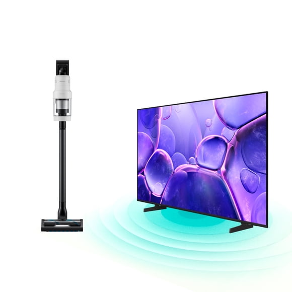 Combo Aspiradora Samsung BESPOKE AI Jet Ultra Potencia 400W Greige + Pantalla 55'' Crystal U8000F 4K