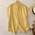 thumbnail image 4 of mfyjkho Camisetas Sin Mangas Para Mujer, Camiseta Sin Mangas Con Cuello Vuelto, Botones Y Bolsillos De Color Liso De Lino Sintético Para Mujer Tops Para Mujer M, 4 of 7