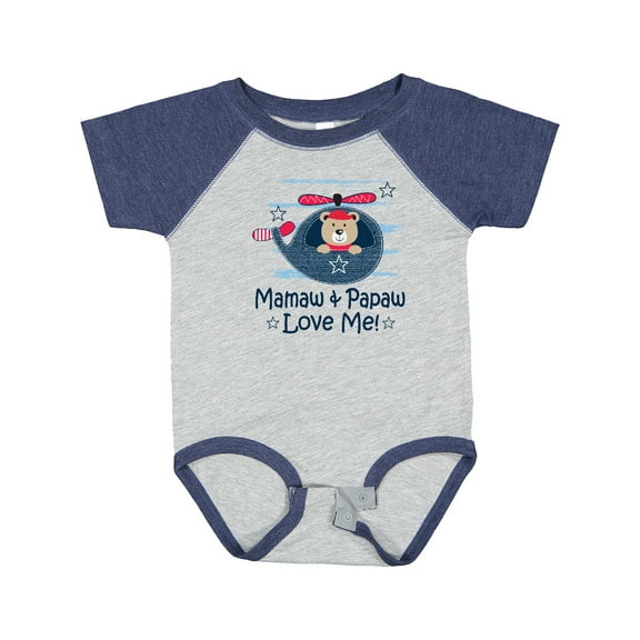 Inktastic Mamaw and Papaw Love Me Boys Baby Bodysuit