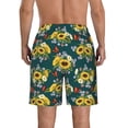 thumbnail image 3 of Naloa Sunflowers Men's Beach Shorts, Surfing shorts, Swim trunks, Quick Dry Swim Trunks for Surfing Beach Fun - 3X-Large, 3 of 9