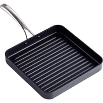 Nonstick Square Grill Pan 11 x 11-Inch, Hard Anodized Grilling Skillet Pan Cookware for Camping, Home Use