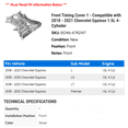 thumbnail image 2 of Front Timing Cover 1 - Compatible with 2018 - 2021 Chevrolet Equinox 1.5L 4-Cylinder - Autopart Premium, 2 of 2