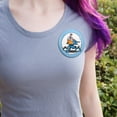 thumbnail image 2 of Mechanic Girl Riding Mecha Robot Tank Mech Engineer Pinback Button Pin, 2 of 4