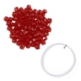 thumbnail image 3 of Acrylic Beads 950Pcs Red Transparent Square for Diy Crafts Jewelry Making, 3 of 8