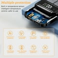 thumbnail image 3 of Portable Charger 10000mAh, Fast Charging Solar Power Bank with 4 Built-in Cables, 15W Qi Wireless Solar Charger, External Battery Pack with Laser Light for iPhone, Samsung etc, 3 of 11