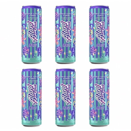 Alani Energy Drink Purple Cotton Candy 6 Count 12 fl oz