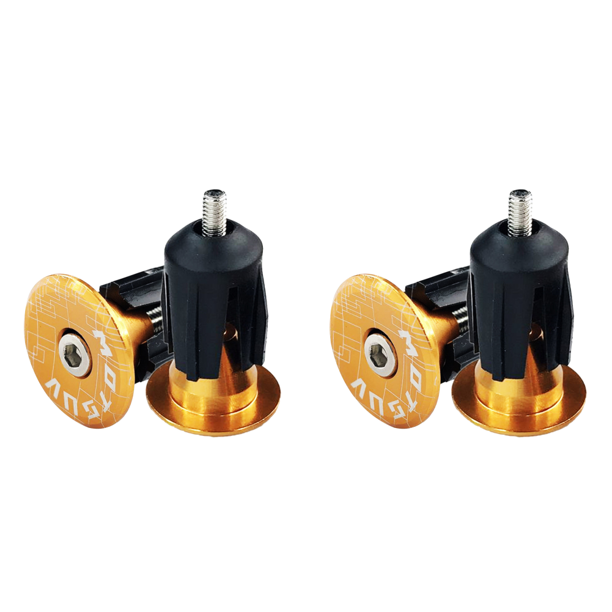 Handlez de la bicicleta para el extremo del extremo de la barra para bicicleta de bicicleta para la bicicleta de aluminio para MTB plegable amarillo 2pcs