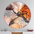 thumbnail image 2 of Designart « Arbres Surréalistes avec Soleil Rouge » Horloge Murale Moderne, 2 of 6