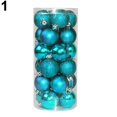 thumbnail image 4 of 24 decoraciones redondas de árboles de Navidad cuelgan joyas de bolas decorativas para fiestas en el hogar, 4 of 5
