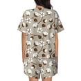 thumbnail image 3 of Lsque Cotton Tree Women's Short-Sleeved Pajama Set - 2 Piece Soft and Lightweight Sleepwear Set-4X-Large, 3 of 9