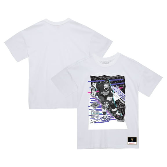 Men's Mitchell & Ness Wayne Gretzky White Los Angeles Kings-Streak T-Shirt