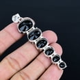 thumbnail image 4 of Black Spinel Gemstone Ethnic 925 Sterling Silver Solitaire Pendant 3.2" VJ 1262, 4 of 4