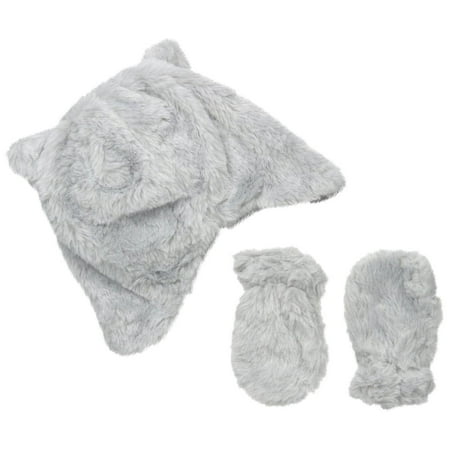 Carter's Baby Girls' Faux Fur Hat & Mitten Set