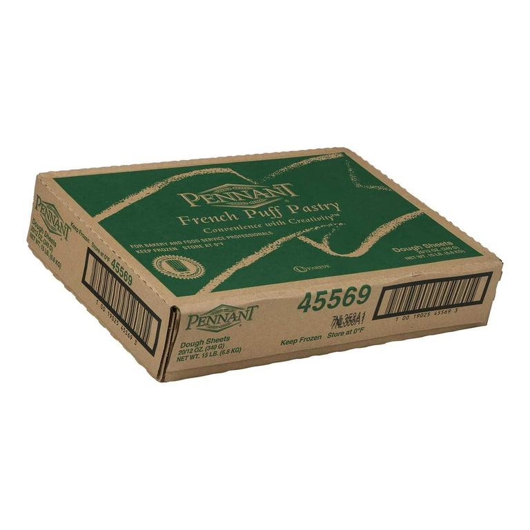 Pennant Foods Puff Pastry Dough Sheets, 12 Ounce - 20 per case.