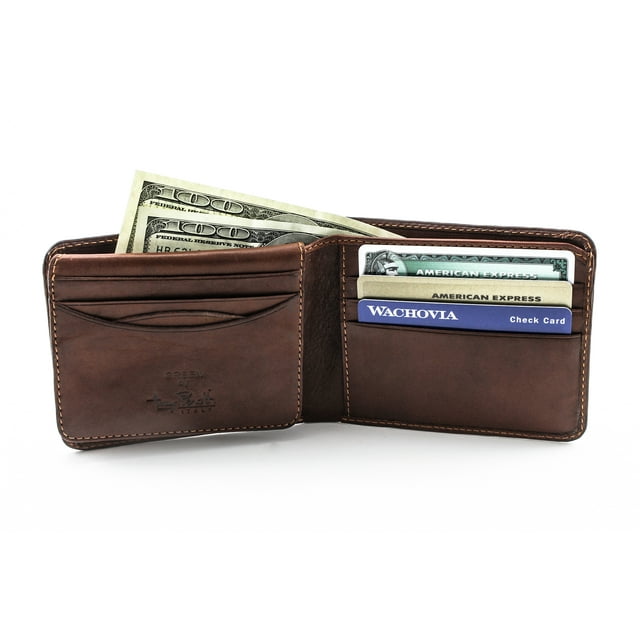 Tony Perotti Italian Leather Classic Bifold Wallet with ID Window Flap ...