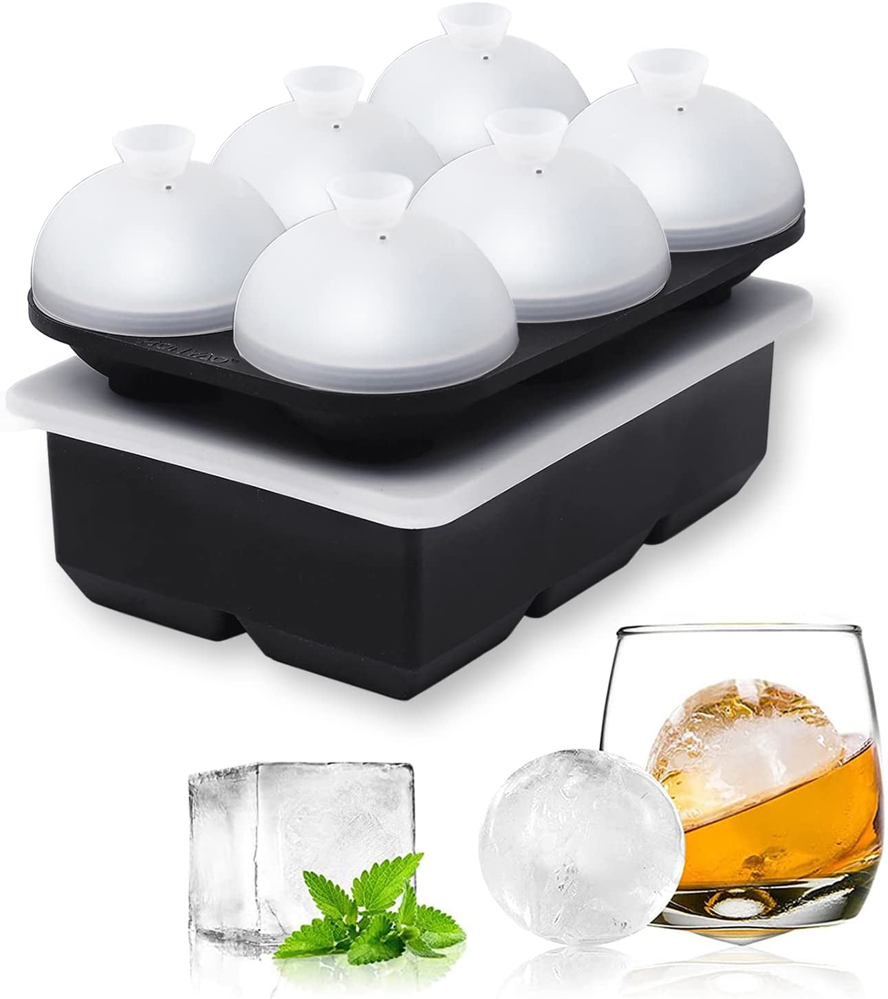 ICE Balls Maker Round Sphere Tray Mold Cube Whiskey Ball Cocktails Silicone Tool 