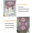 thumbnail image 3 of Purple Boho Tie Up Curtains for Window, Thermal Insulated Balloon Shade Adjustable Rod Pocket Curtains Valance Panels for Kitchen Bathroom Cafe 42 x 54 Country Retro Tribal Southwest Pattern, 3 of 6
