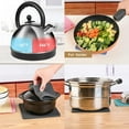 thumbnail image 5 of 1/4 Pack Silicone Trivet Mat - 7”x7” Silicone Pot Holders For Kitchen & Table - Non Slip Silicone Hot Pad & Coasters - Flexible Silicone Heat Resistant Mat For Countertop, 5 of 8