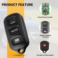 thumbnail image 4 of 2 For 1999 -2009 Toyota 4 Runner Remote Keyless Entry Key Fob HYQ12BAN HYQ12BBX, 4 of 7