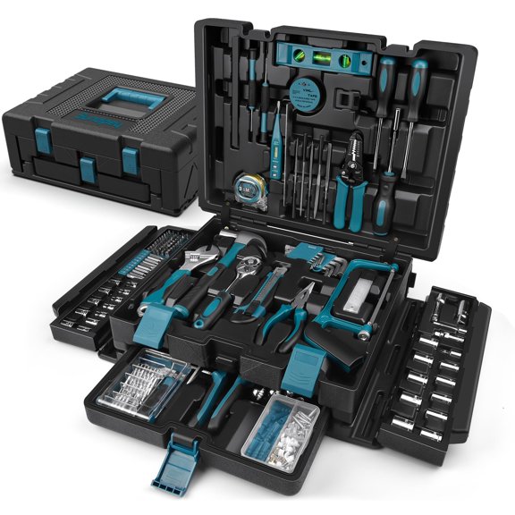 Kit de herramientas Sundpey, 379 piezas, para reparaciones de hogar y automóviles, con funda
