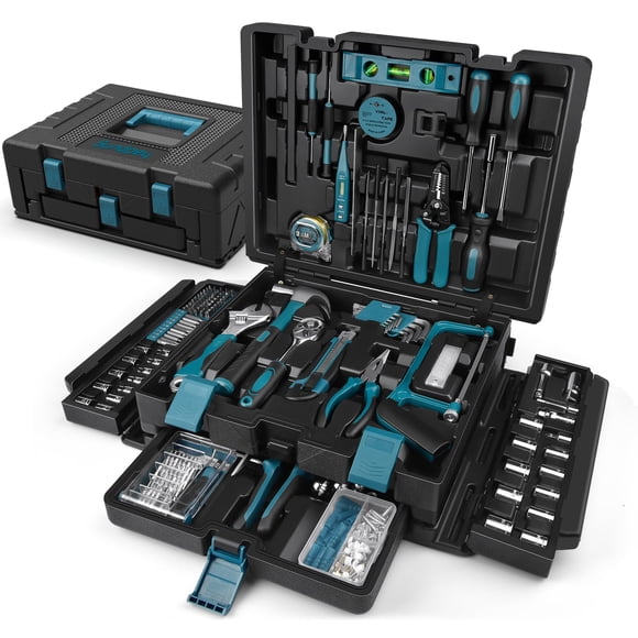 Kit de herramientas Sundpey, 379 piezas, para reparaciones de hogar y automóviles, con funda