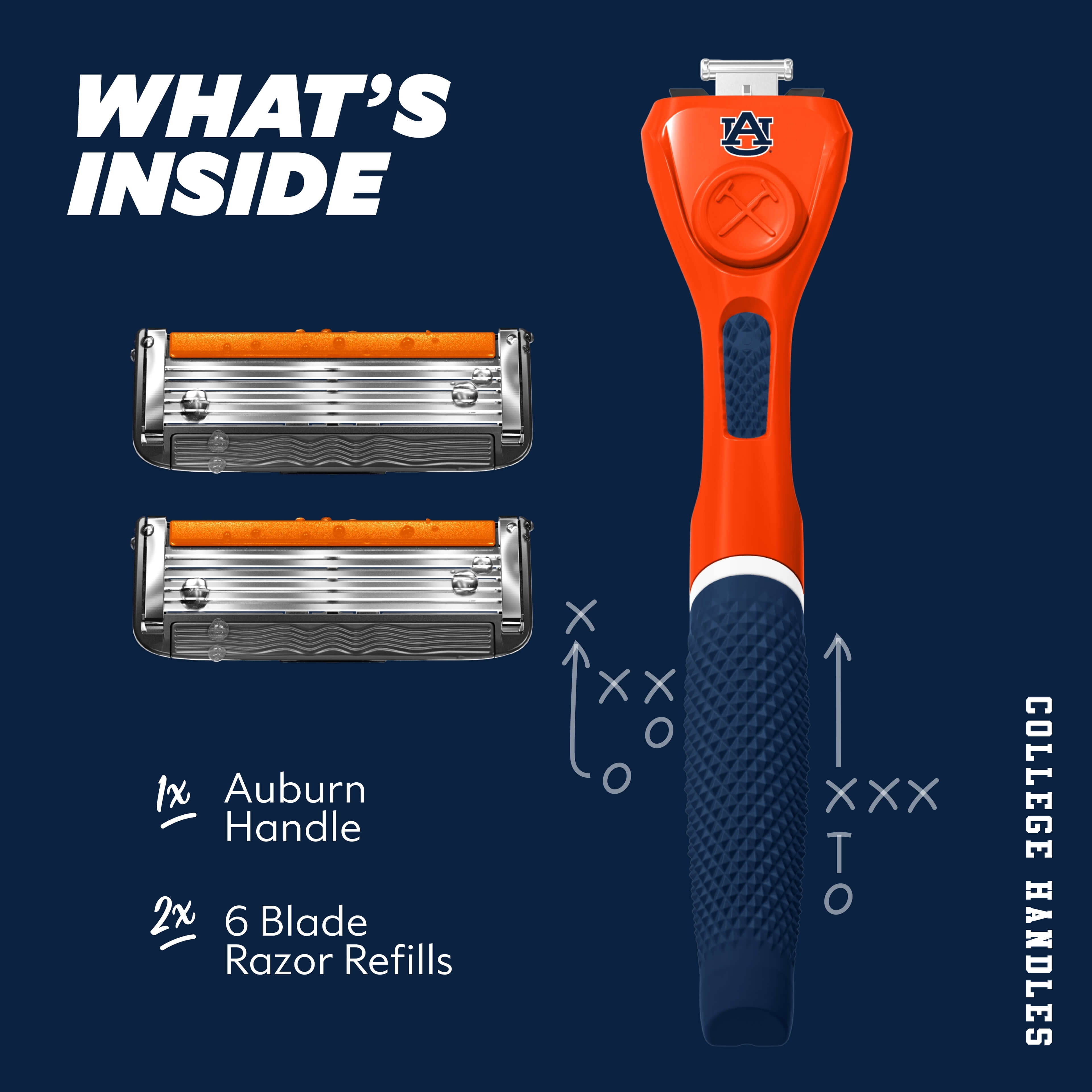 Dollar Shave Club Auburn 6-Blade Razor Starter Set
