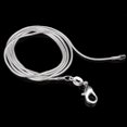 thumbnail image 2 of 25 collares de cadena de serpiente de 16 pulgadas con baño de cobre y colgante de plata para hombre y mujer (color plateado)., 2 of 6