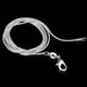 thumbnail image 2 of 25 collares de cadena de serpiente de 16 pulgadas con baño de cobre y colgante de plata para hombre y mujer (color plateado)., 2 of 6