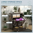 thumbnail image 2 of GVN Pet Feeder Station Storage Cabinet, Dog Food Storage Container with Dog Raised Bowls, Watering Supplies, Gray, 2 of 7
