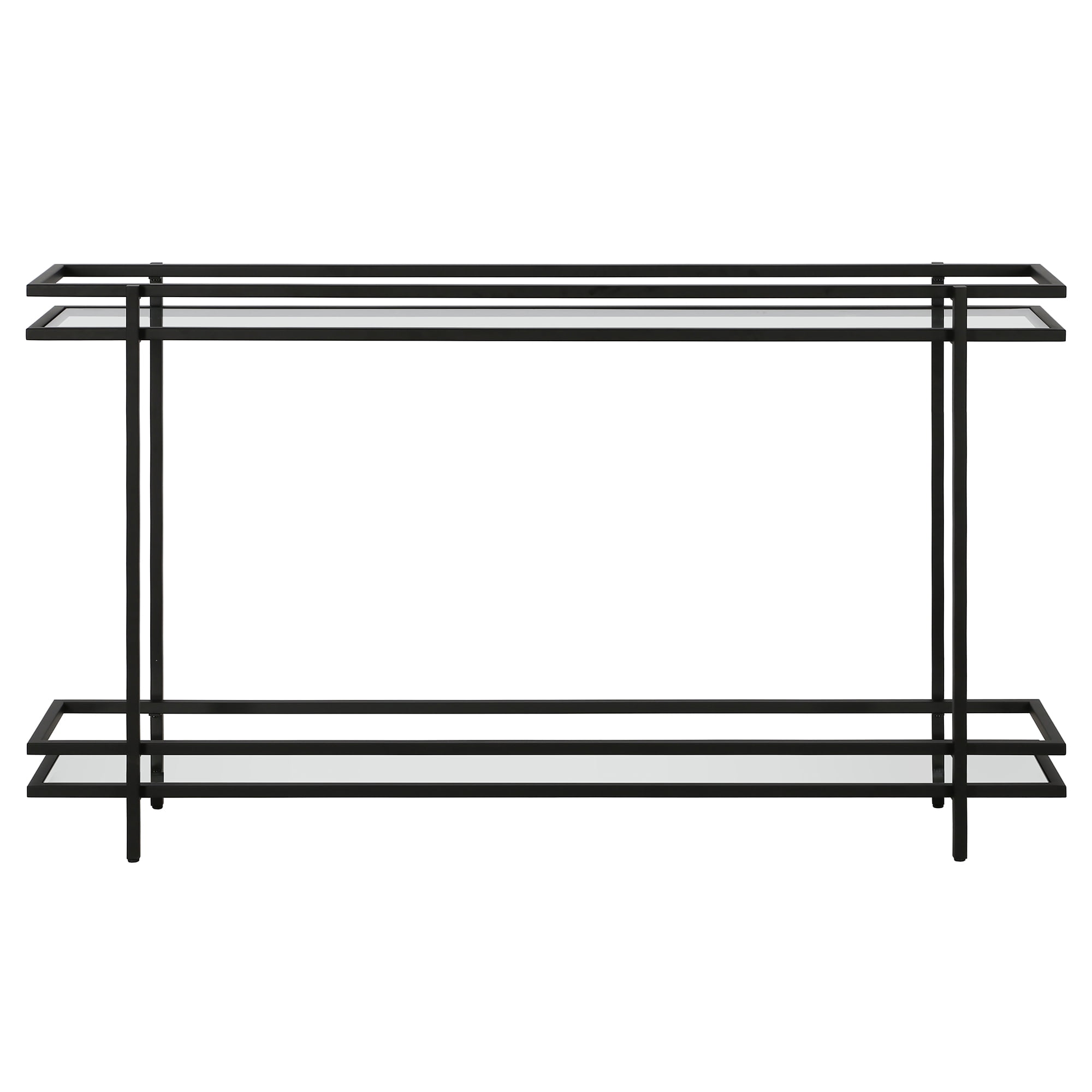 Evelyn&Zoe Robillard 52" Wide Rectangular Console Table, Blackened Bronze