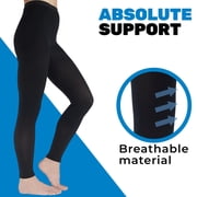 Extra Wide Compression Footless Pantyhose for Women 20-30mmHg Black, 4X-Large