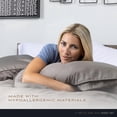 thumbnail image 4 of SHEEX Arctic Aire MAX Sheet Set, Ultrasoft Cooling Sheets with 1 Flat Sheet, 1 Fitted Sheet, and 2 Pillow Cases, California King, Charcoal, 4 of 7