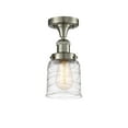 thumbnail image 2 of Innovations Lighting  Bell - 1 Light 5" Semi-Flush Mount Deco Swirl/Brushed Satin Nickel, 2 of 5