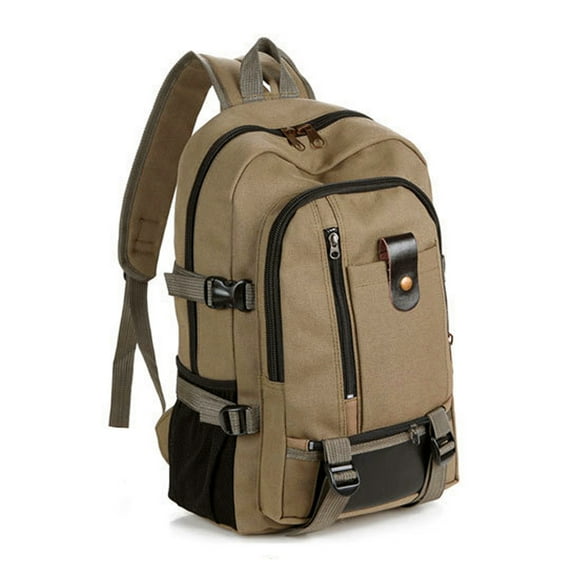 FlyFlise Portable Backpack for Men Travel Daypack Canvas Large Capacity Storage Bag School Bookbag for Camping Hiking Cycling Business School