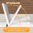 thumbnail image 2 of YTRFGH-Non-Slow Close Regular Hinges, 1/2" Overlay Standard Concealed Cabinet Hinges for Face Frame Door, 3D Self Closing Hidden, 105° Opening, Easy-on Dowels ＆ Self-Tapping Wooden Screws, 4 Pack, 2 of 3